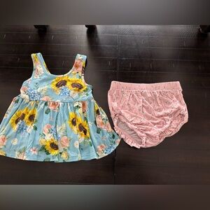 Posh Peanut Tank and Bummies Size 12-18 Months